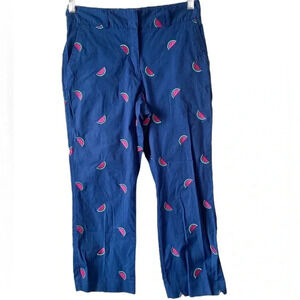 LILLY PULITZER | Vintage Navy Watermelon 🍉 Print Cotton Pants Size 4